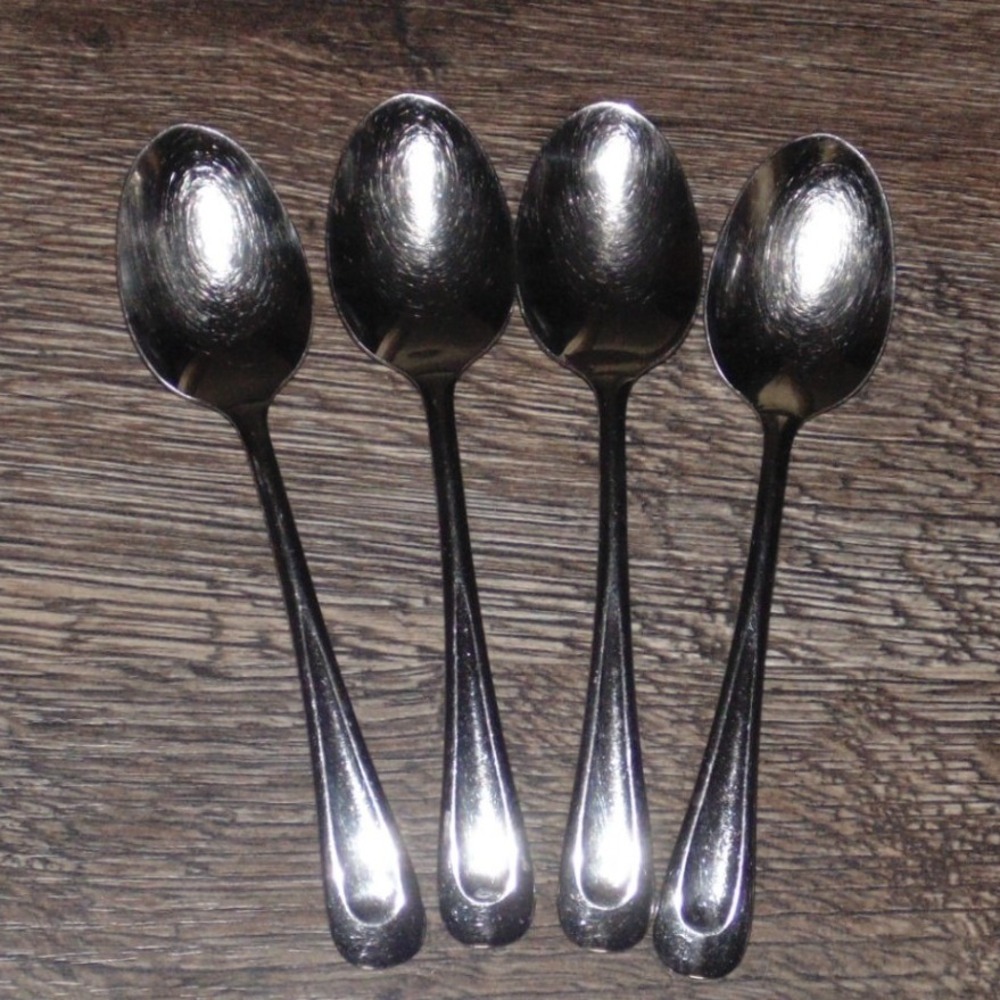 Oneida Teaspoons Set of 4 Stainless USA Flatware